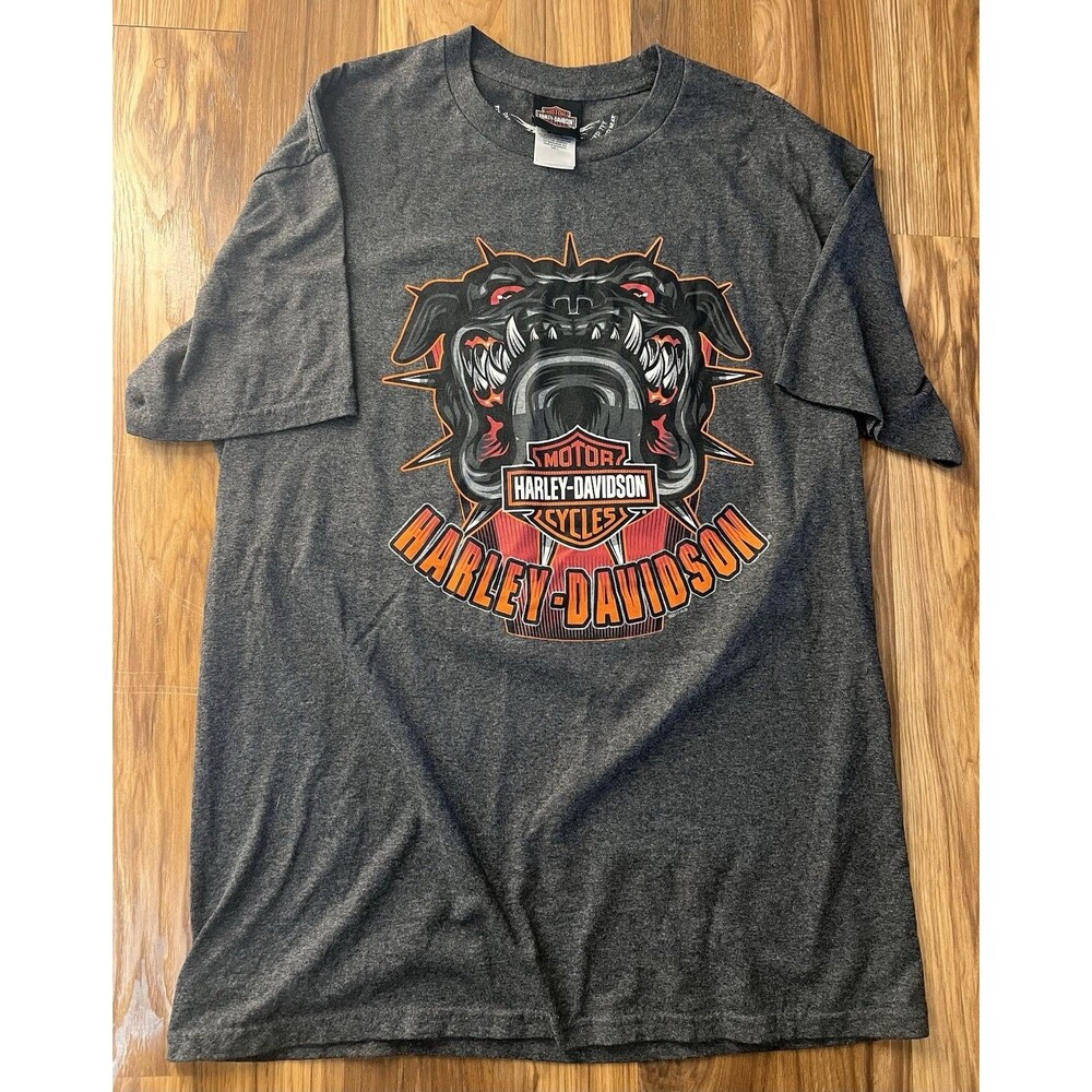 2015 Harley Davidson Bulldog Buckeye OSU Dayton OH State Football T-Shirt Large